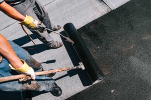 Clear gutters and downspouts direct rainwater away from a home’s roof and foundation.